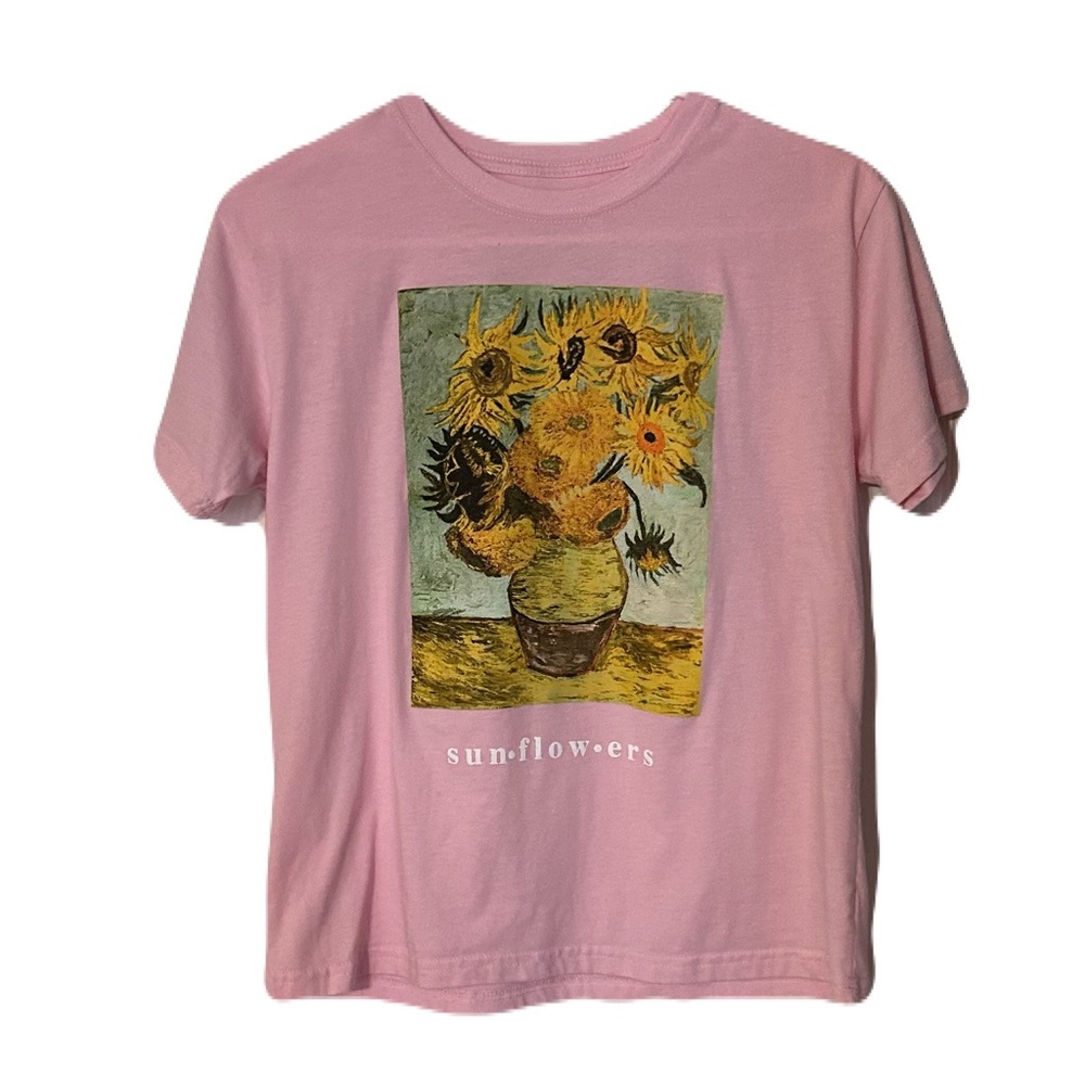 Mighty Fine Pink Sunflower Short Sleeve‎ Tee